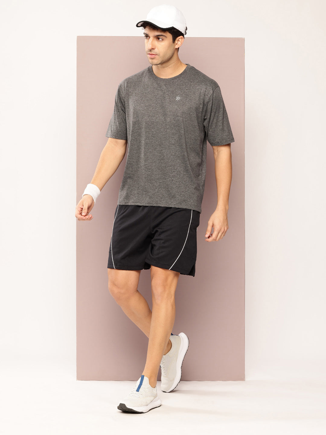 Mens Short Sleeve Round Neck Oversized Polyster Tshirt