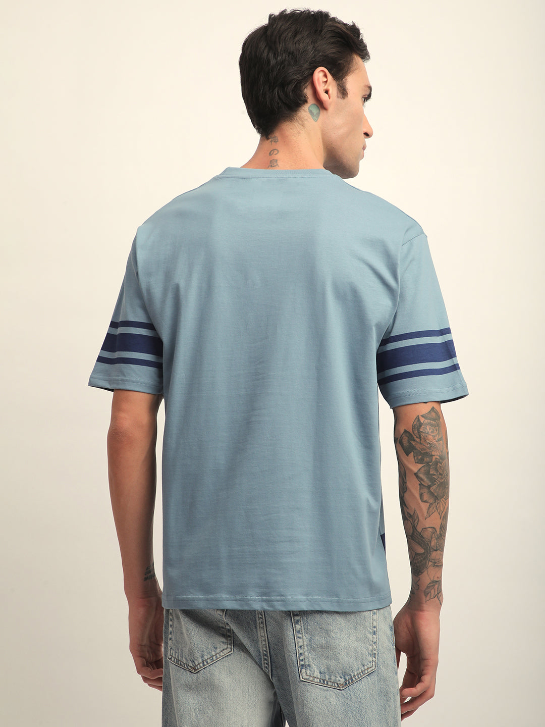Mens Half Sleeve Round Neck Printed Oversized Fit Tshirts