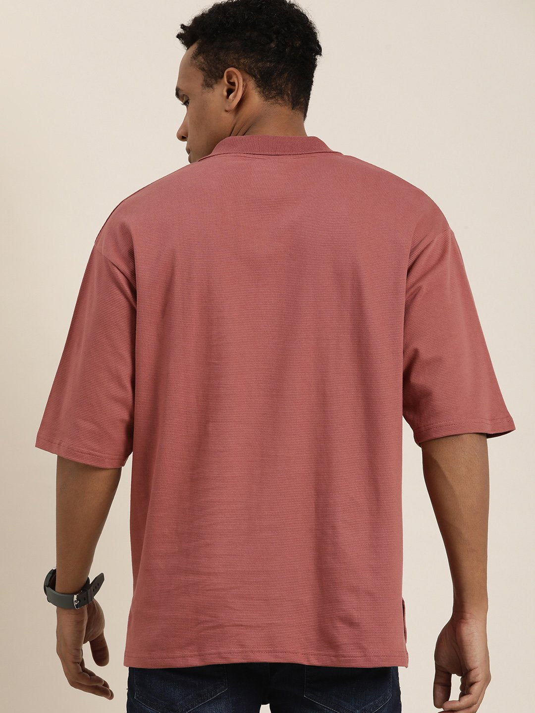 Mens Half Sleeve Oversized Fit Polo T-Shirts