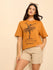 Womens Puff Printed Oversized Fit Cotton T-Shirt