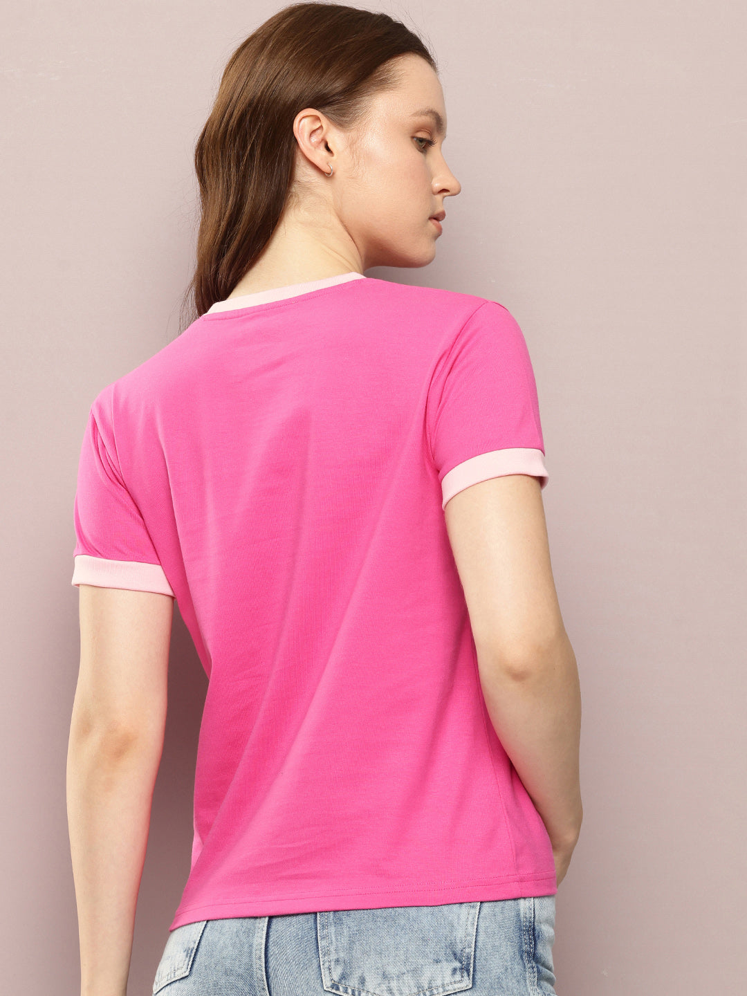 Womens Half Sleeve Round Neck Embroidery Regular Fit Tshirts