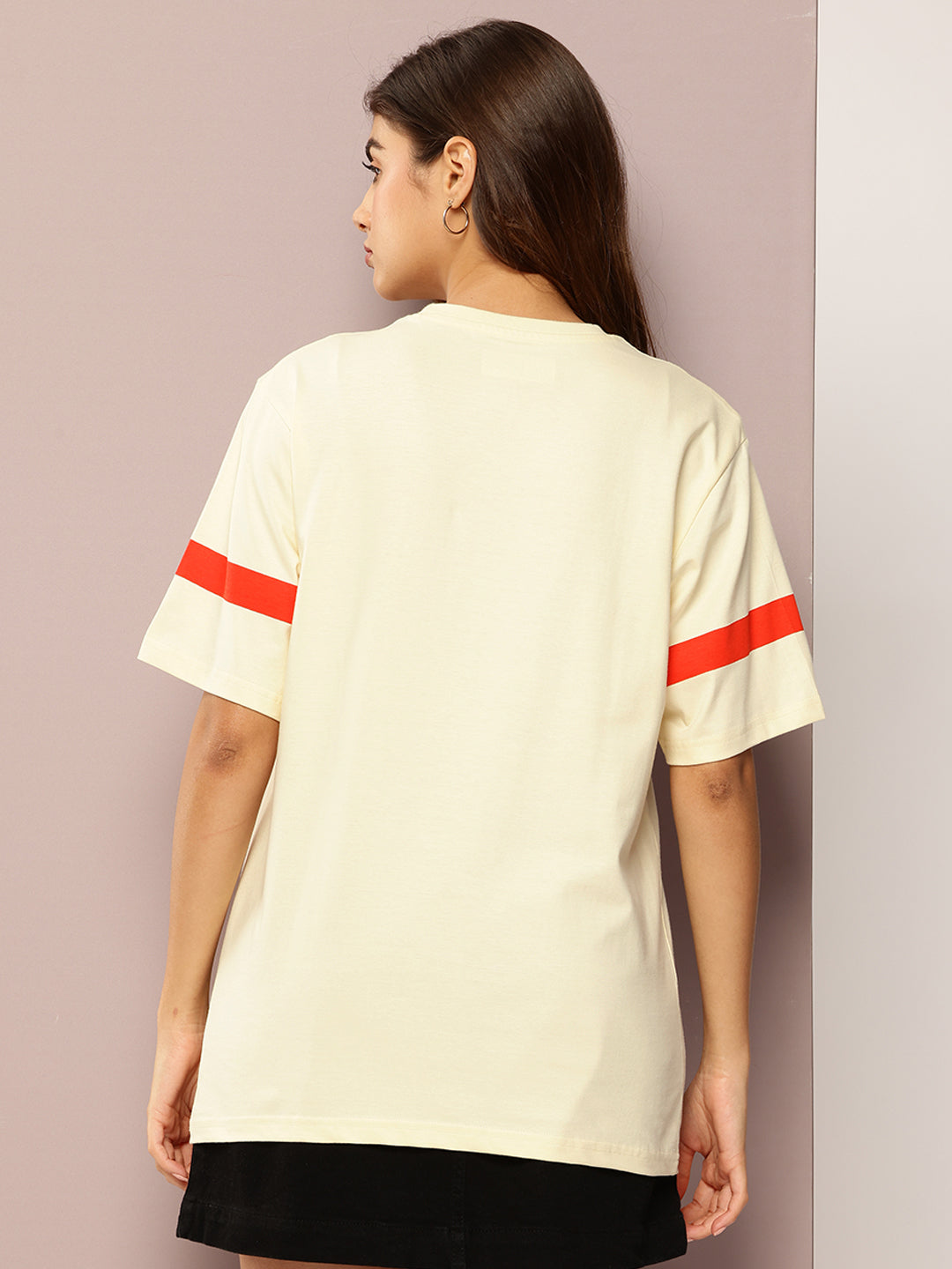 Womens Short Sleeve Printed Oversized Fit Tshirt