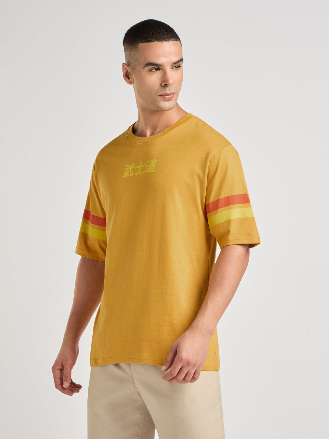 Mens Printed Oversized Cotton Round Neck Tshirt