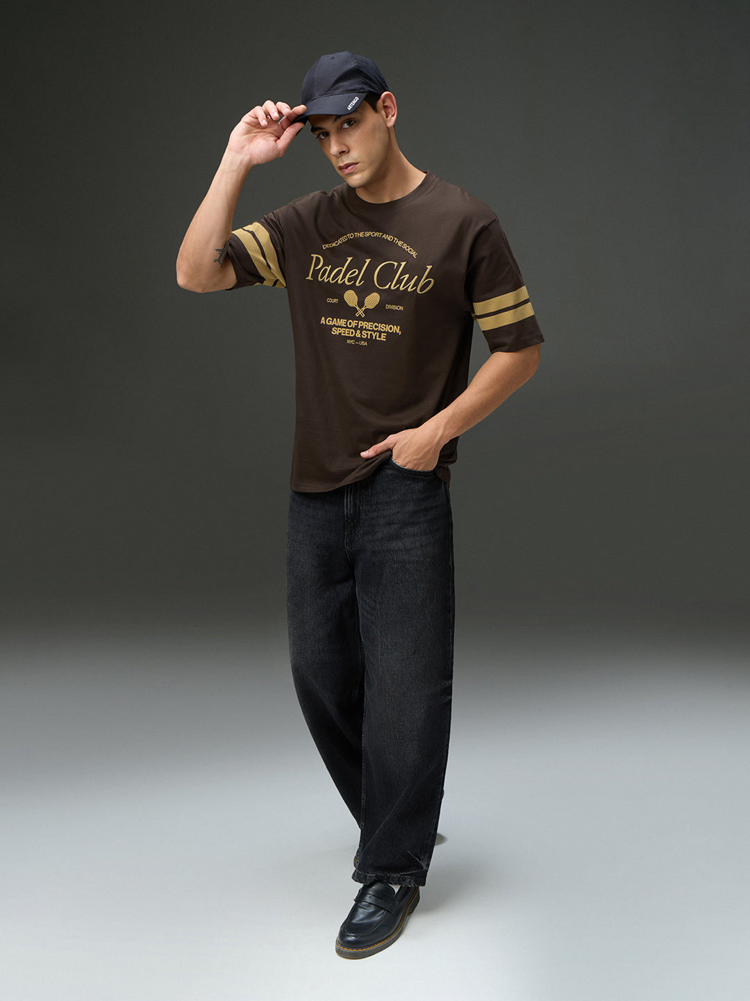 Mens Round Neck Half Sleeve Printed Oversized Fit Tshirt