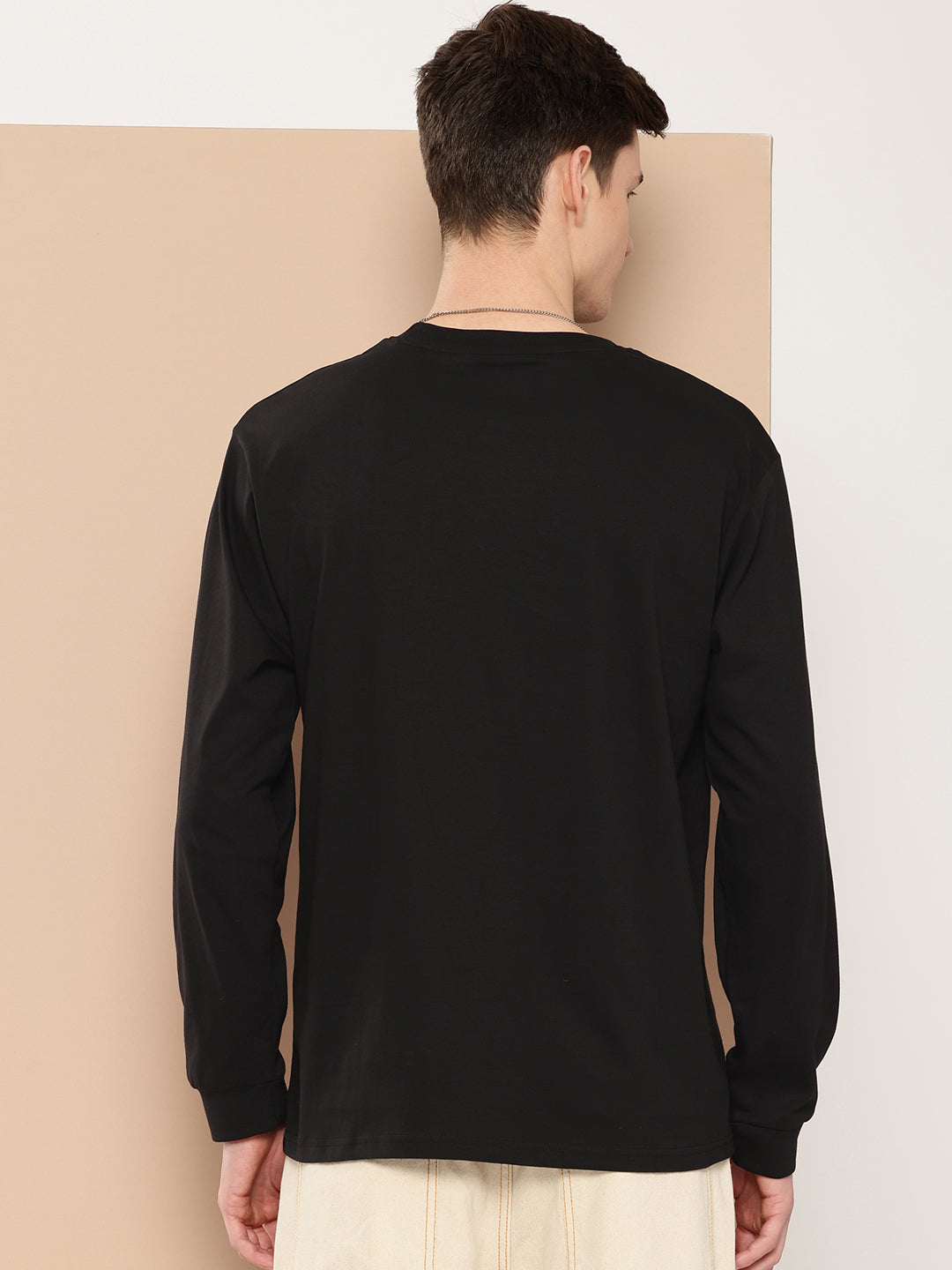 Mens Full Sleeve Round Neck Printed Oversized Fit Tshirts