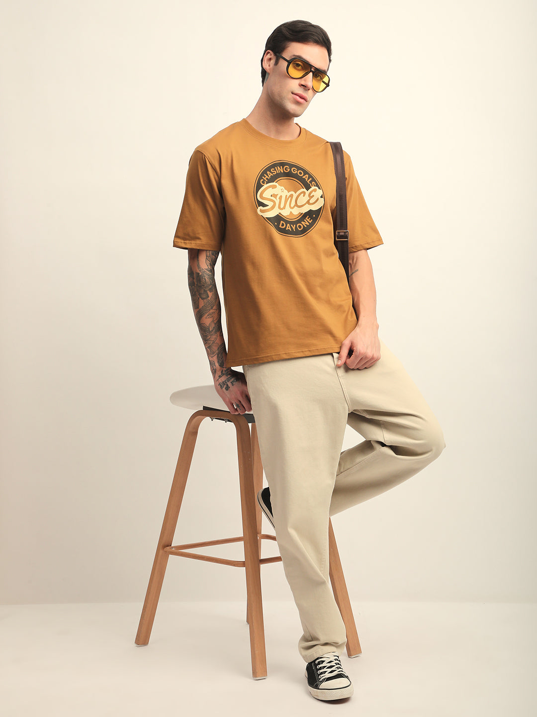 Mens Half Sleeve Round Neck Printed Oversized Fit Tshirts