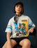 Womens Short Sleeve Printed Oversized Fit Tshirt 