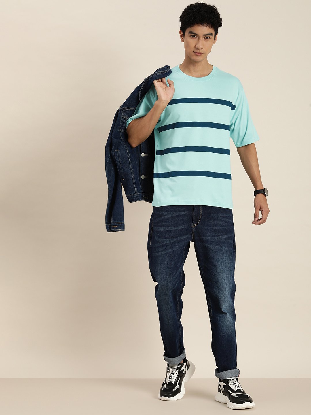 Mens Half Sleeve Round Neck Oversized Fit T-Shirts