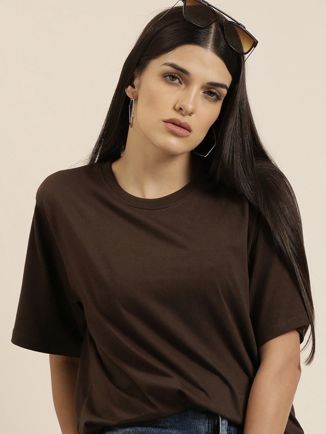 Womens Short Sleeve Polo Oversized Fit Polo T-Shirt