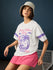 Womens Short Sleeve Printed Oversized Fit Tshirt 