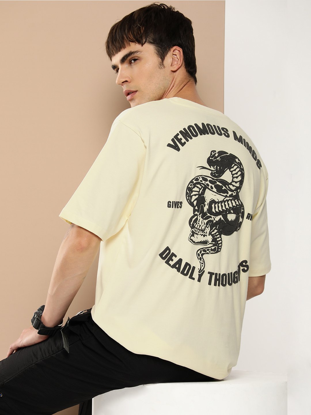 Mens Half Sleeve Round Neck Oversized Fit T-Shirts