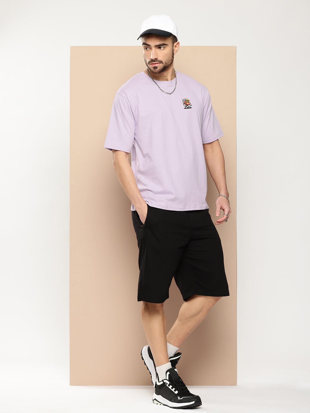 Mens Half Sleeve Round Neck Back Printed Oversized Fit Tshirts