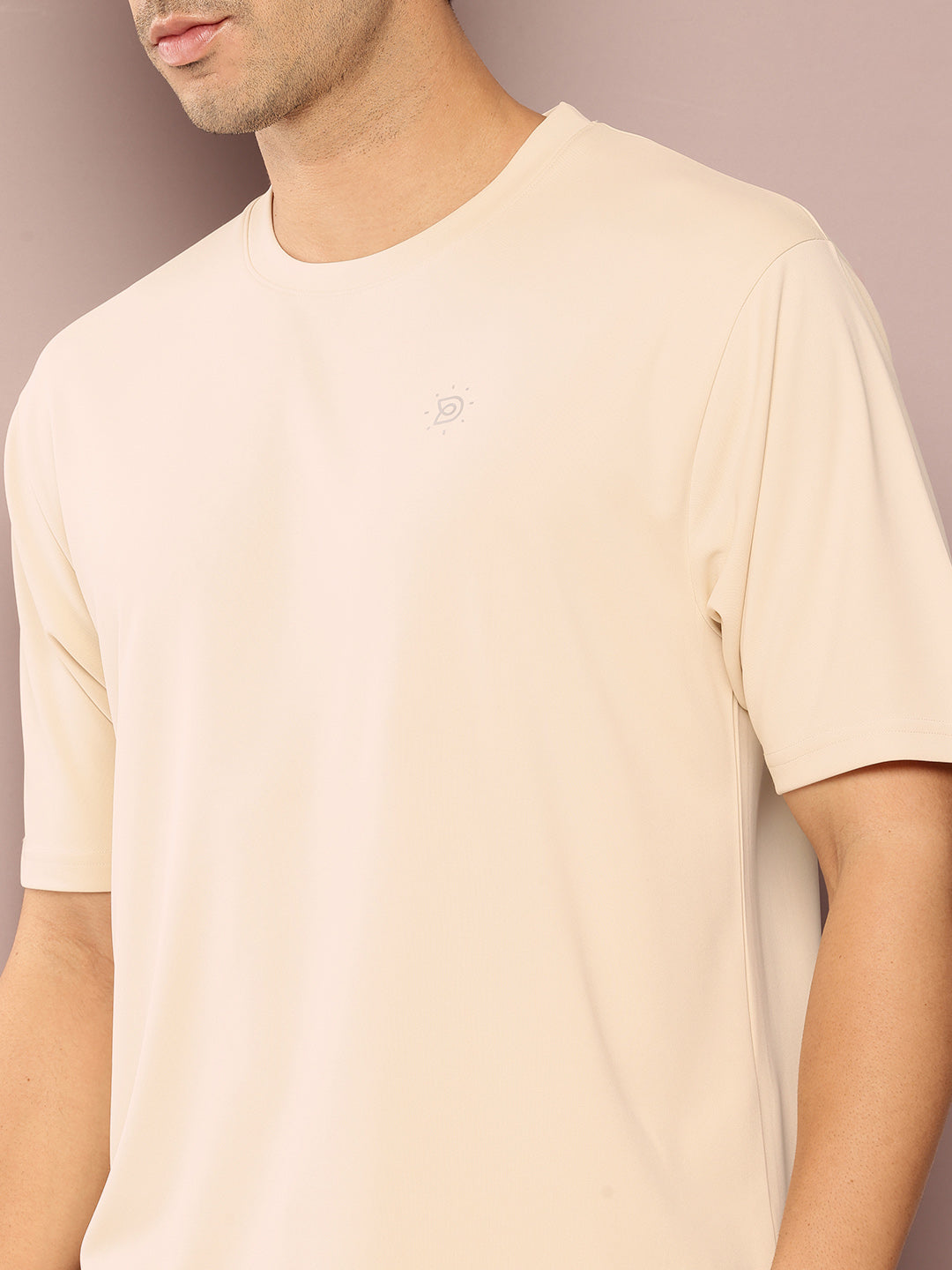 Mens Short Sleeve Round Neck Oversized Polyster Tshirt