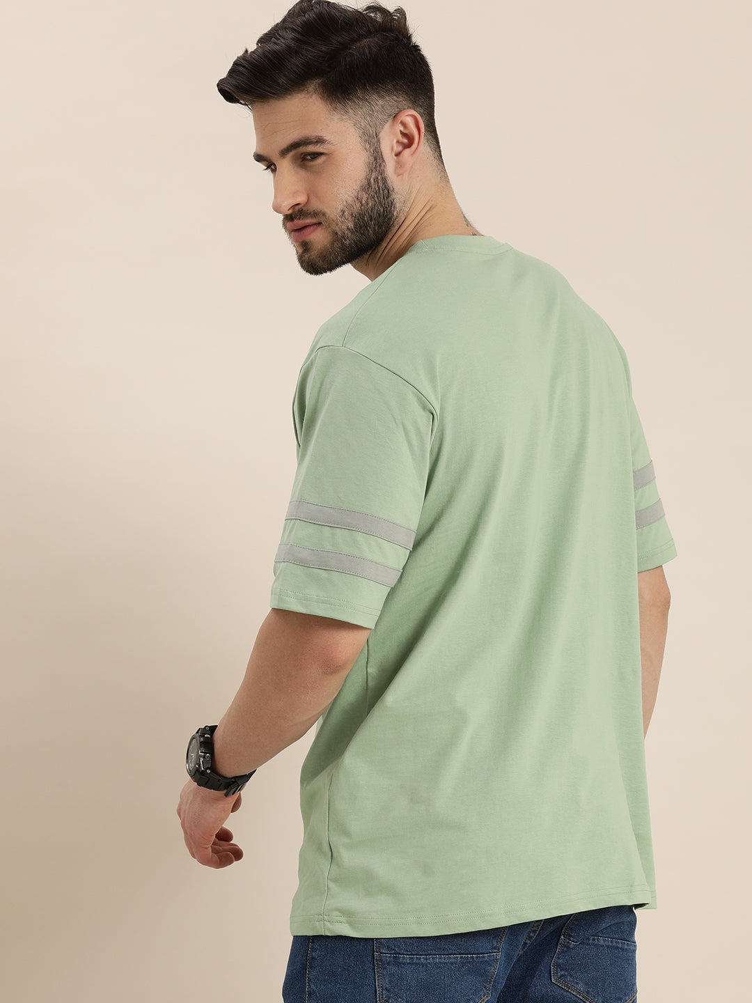 Mens Short Sleeve Round Neck Oversized Fit Tshirt