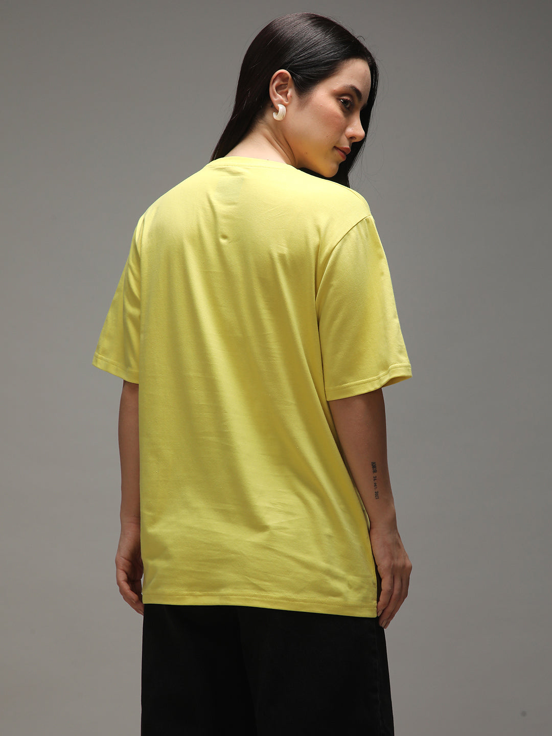 Womens Half Sleeve Round Neck Printed Oversized Fit Tshirts