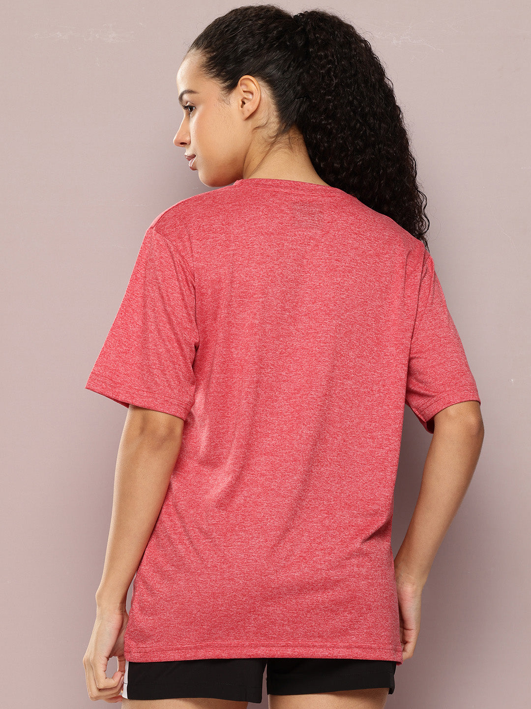 Womens Half Sleeve Round Neck Solid Oversized Fit Tshirts