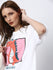 Womens Half Sleeve Drop Shoulder Printed Oversized Fit T-Shirts