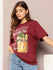Womens Short Sleeve Printed Oversized Fit Tshirt
