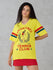 Womens Half Sleeve Printed Oversized Fit V-Neck Tshirt