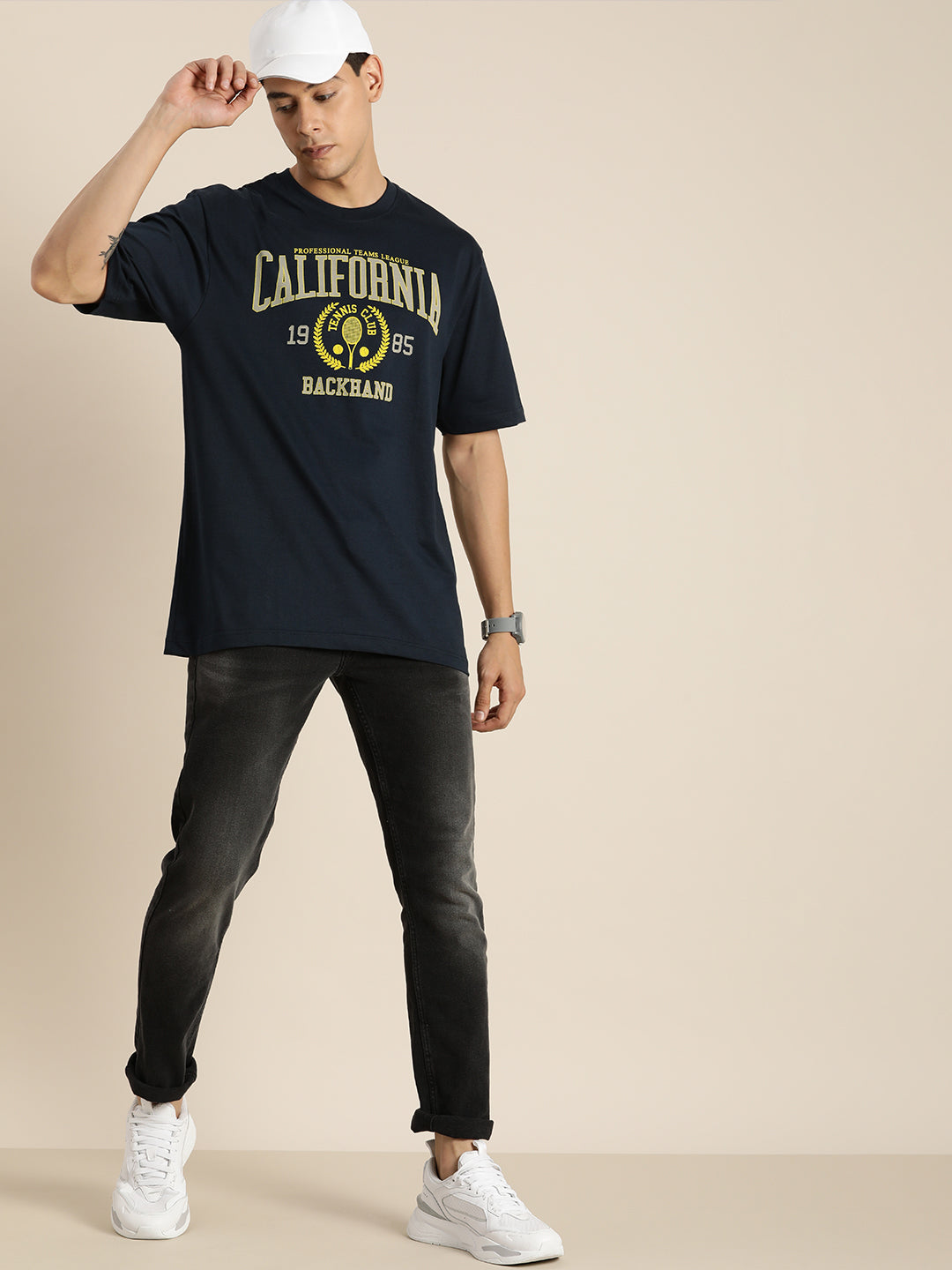 Mens Half Sleeve Round Neck Oversized Fit T-Shirts