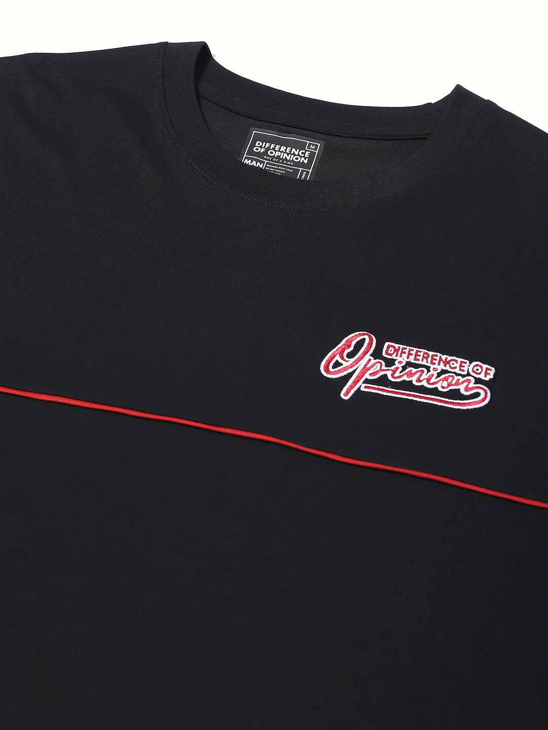 Mens Half Sleeve Round Neck Embroidered Oversized Fit Tshirts