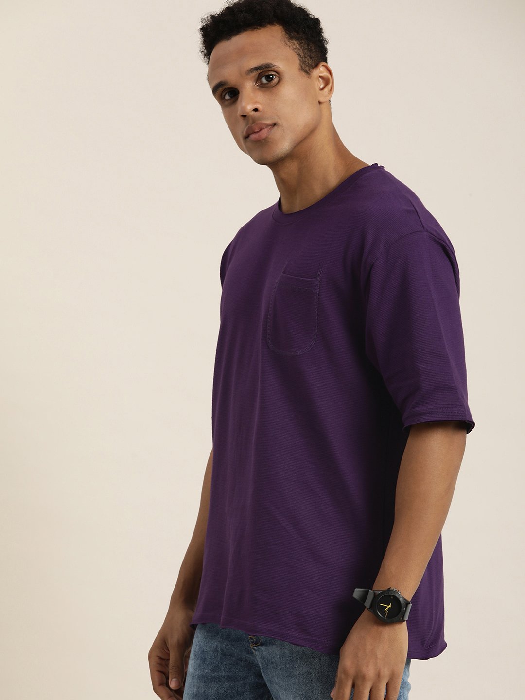Mens Half Sleeve Round Neck Oversized Fit T-Shirts