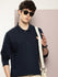 Mens Full Sleeve Polo Neck Solid Oversized Fit Tshirts