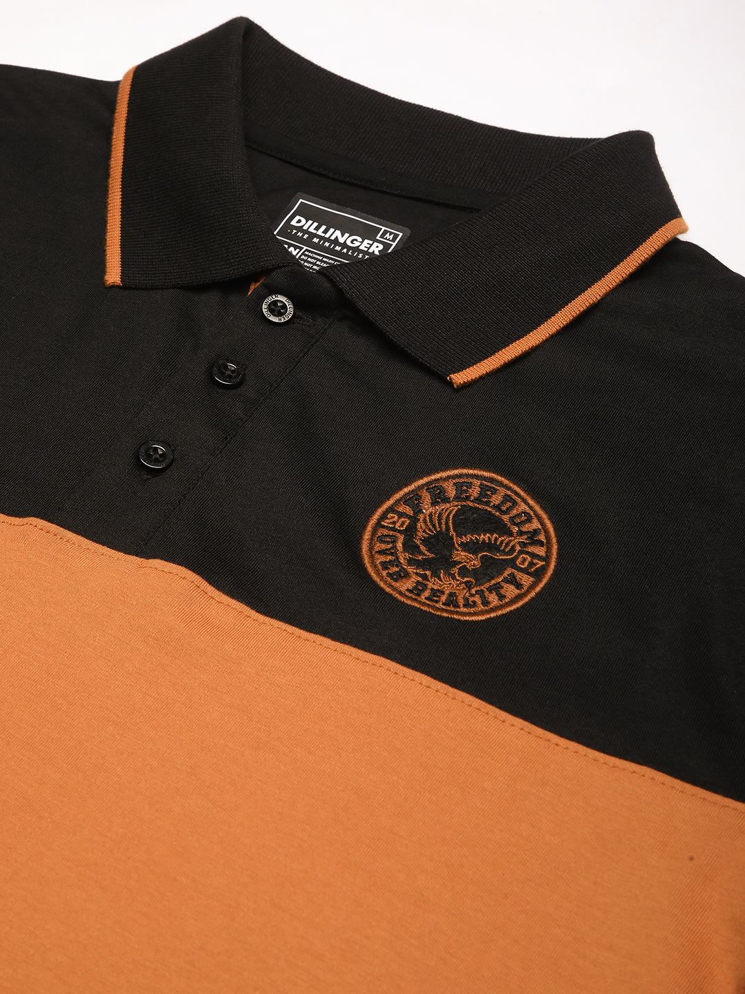 Mens Full Sleeve Polo Neck Self Design Regular Fit Tshirts
