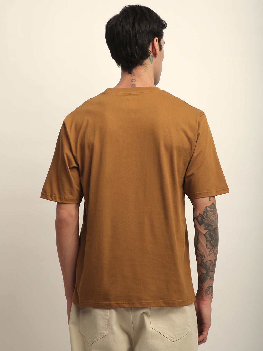 Mens Half Sleeve Round Neck Printed Oversized Fit Tshirts