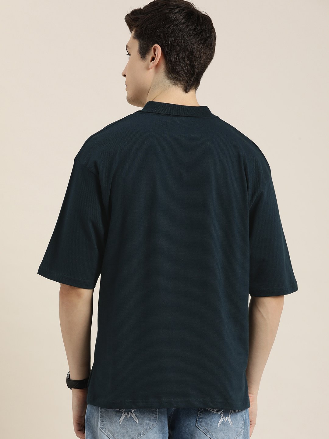 Mens Half Sleeve Oversized Fit Polo T-Shirts