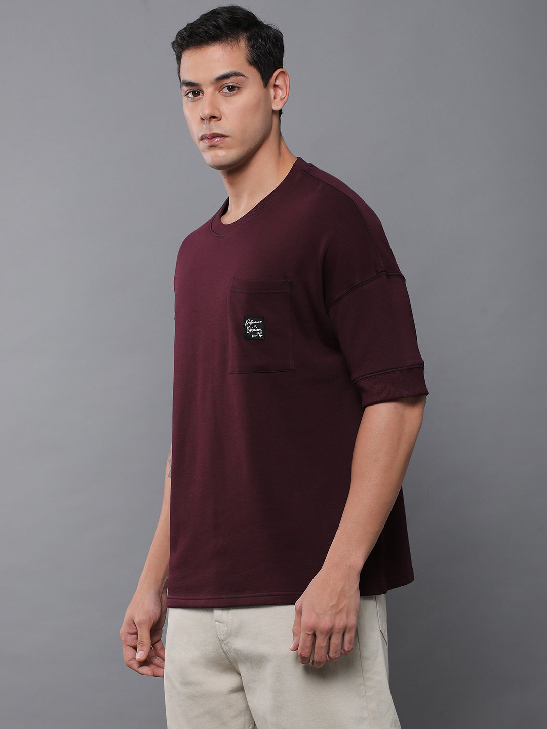 Mens Half Sleeve Round Neck Oversized Fit T-Shirts