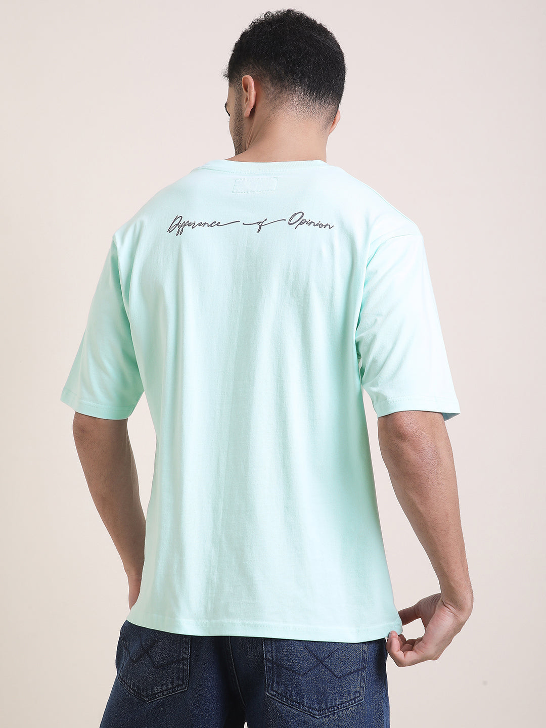 Mens Half Sleeve Round Neck Printed Oversized Fit Tshirts