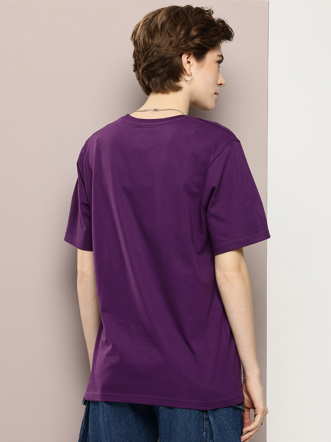 Womens Half Sleeve Round Neck Printed Oversized Fit Tshirts