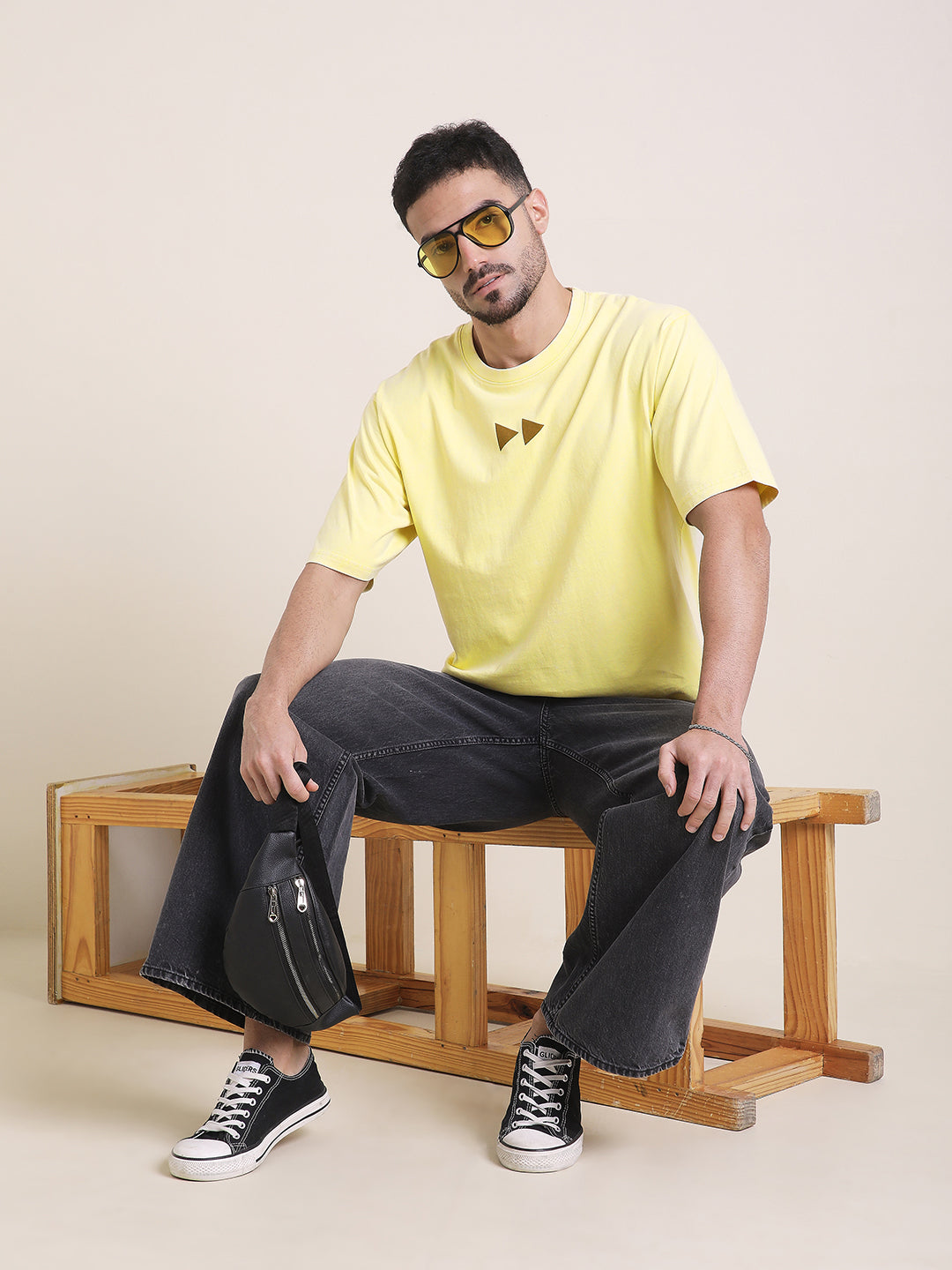 Mens Half Sleeve Round Neck Back Printed Oversized Fit Tshirts