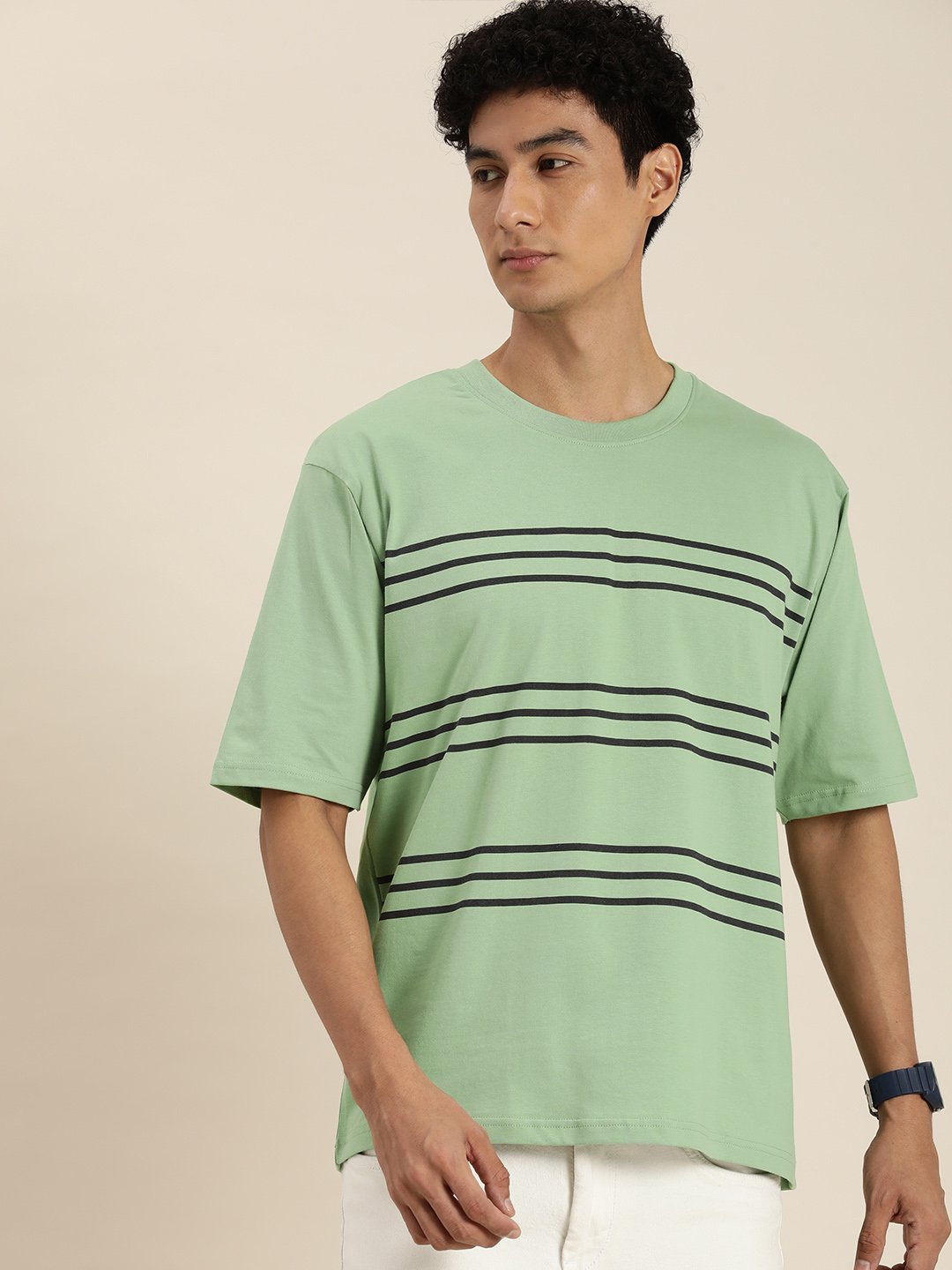 Mens Half Sleeve Round Neck Oversized Fit T-Shirts
