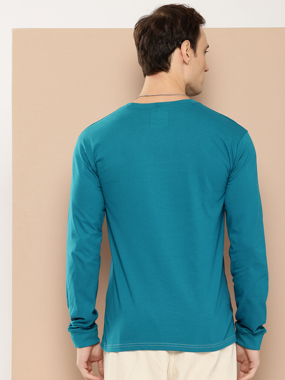 Mens Full Sleeve Round Neck Printed Regular Fit Tshirts