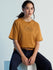 Womens Stud Detailed Oversized Round Neck Tshirt 