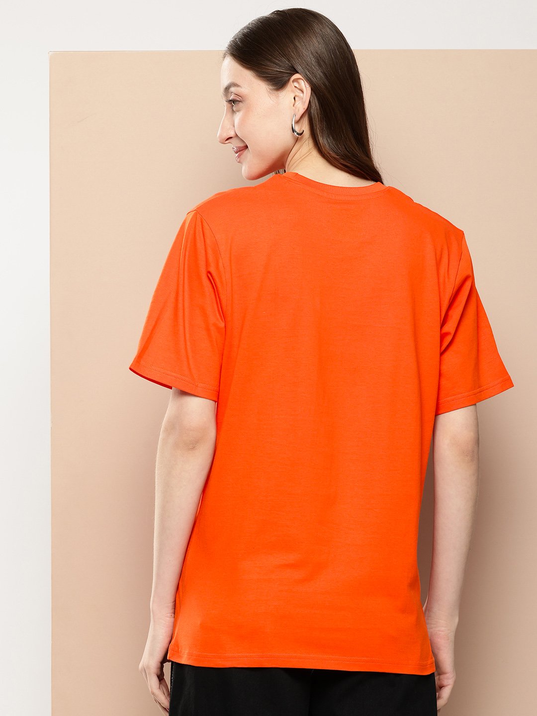 Womens Half Sleeve Round Neck Oversized Fit T-Shirts