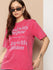 Womens Half Sleeve Round Neck Printed Oversized Fit Tshirts