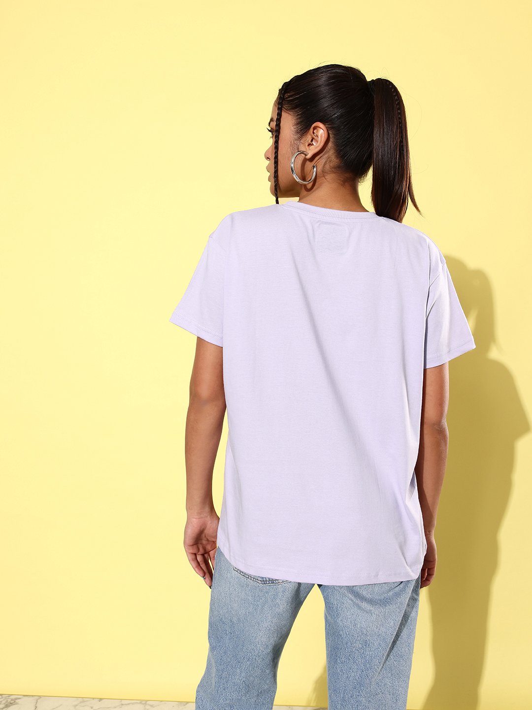 Womens Half Sleeve Round Neck Boxy Fit T-Shirts