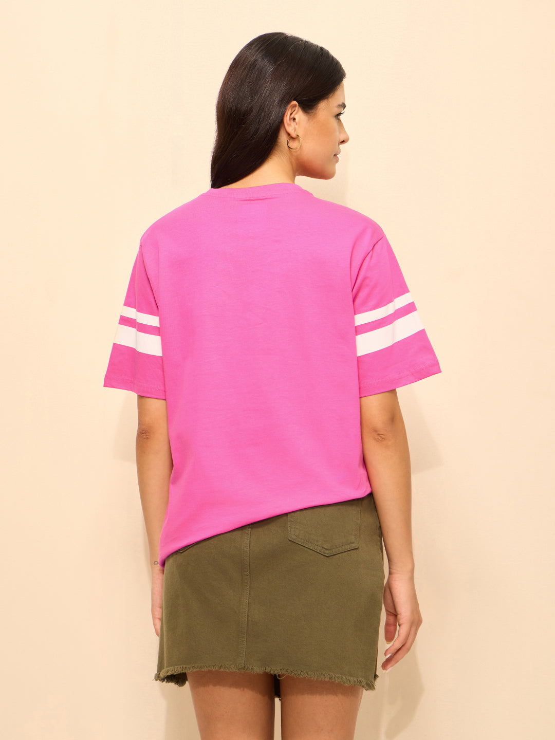 Womens Printed Oversized Cotton T-Shirt