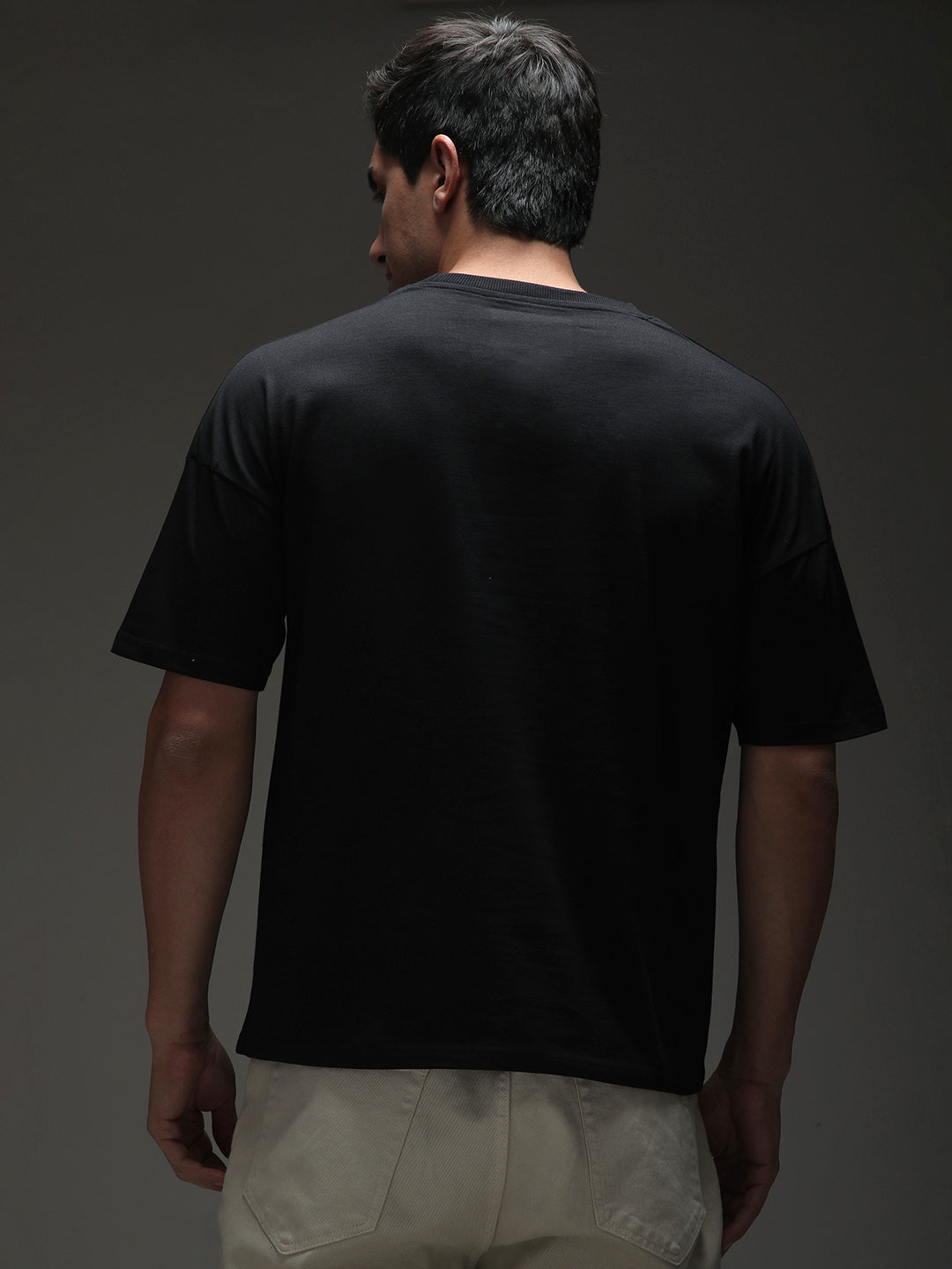 Mens Half Sleeve Drop Shoulder Printed Oversized Fit T-Shirts