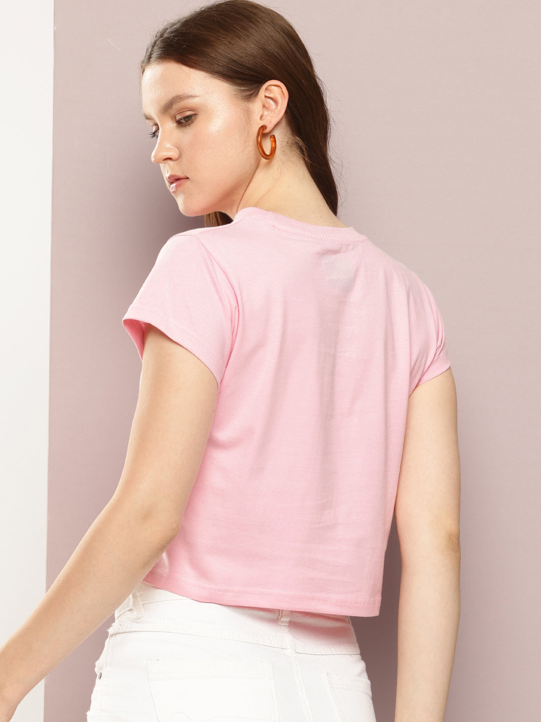 Womens Half Sleeve Round Neck Printed Regular Fit Tshirts