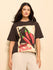 Womens Printed Oversized Fit Cotton T-Shirt