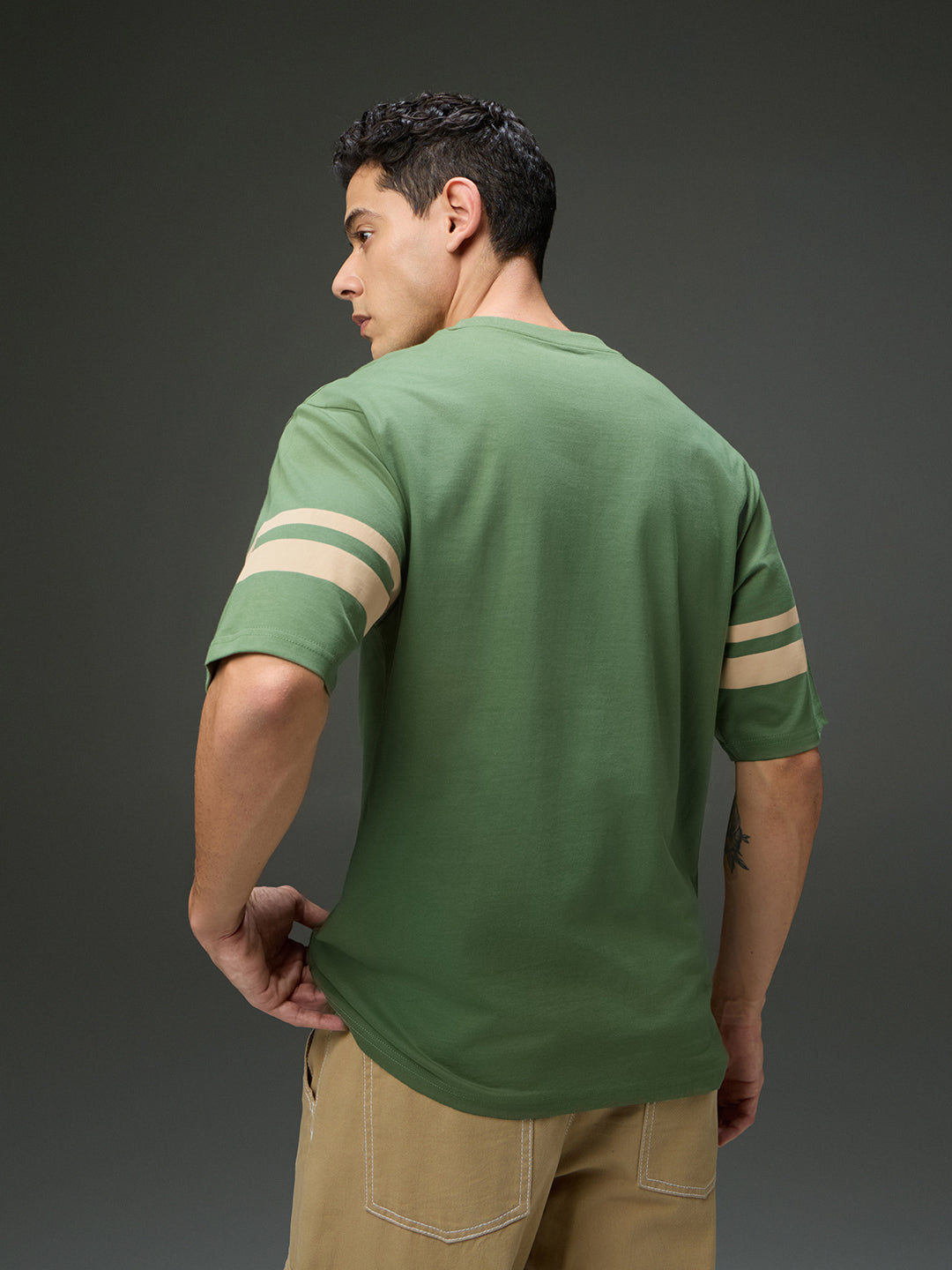 Mens Round Neck Half Sleeve Printed Oversized Fit Tshirt
