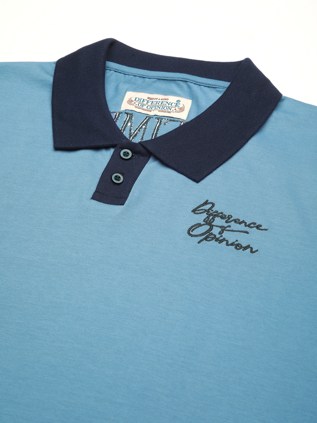 Mens Half Sleeve Polo Neck Back Embroidered Relaxed Fit Tshirts