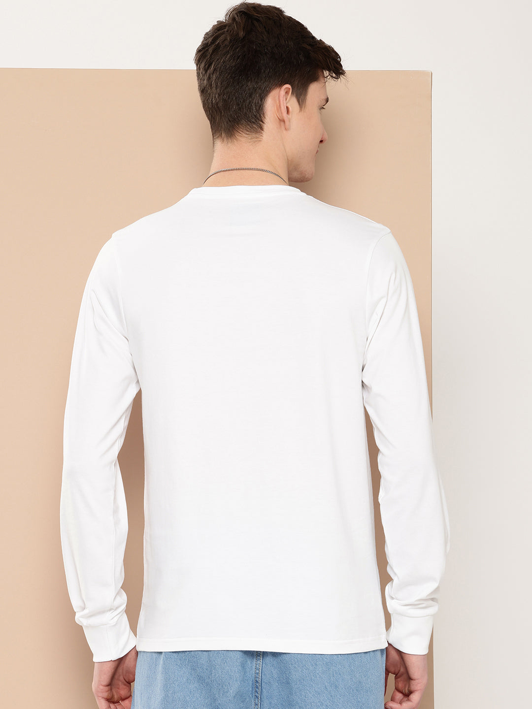 Mens Full Sleeve Round Neck Printed Regular Fit Tshirts