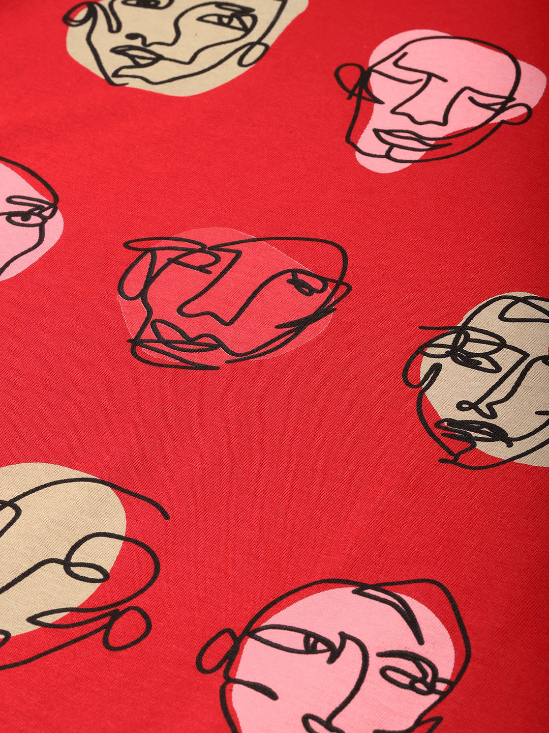 Womens Half Sleeve Drop Shoulder Printed Oversized Fit T-Shirts