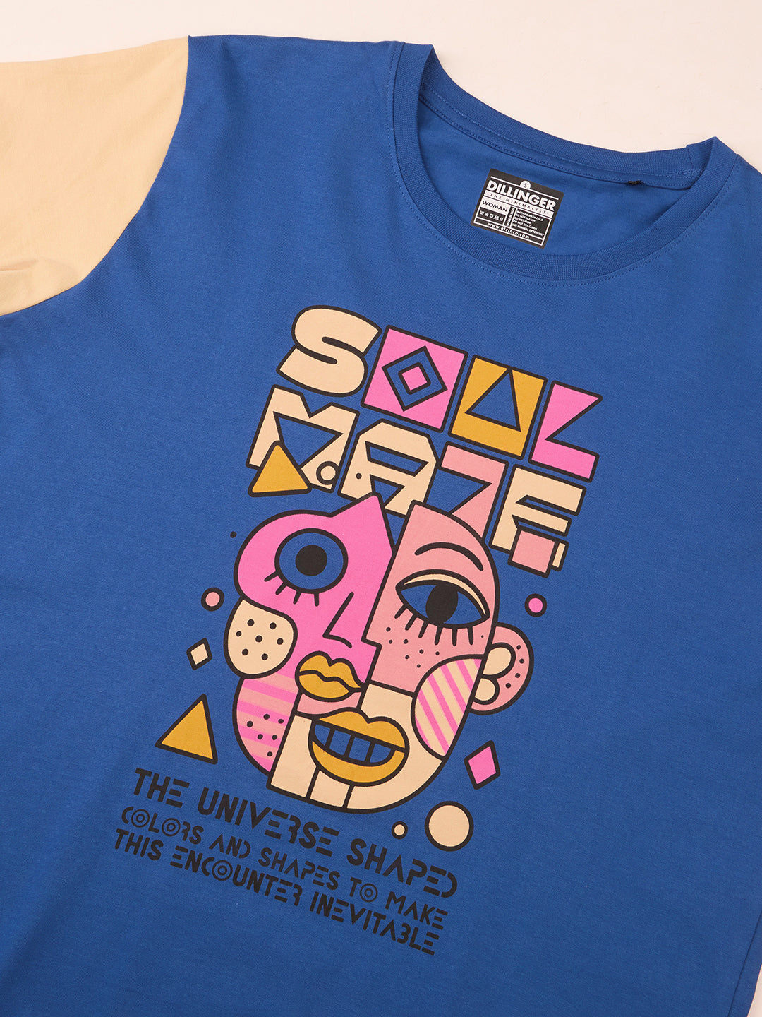 Womens Printed Boxy Regular Fit Cotton T-Shirt
