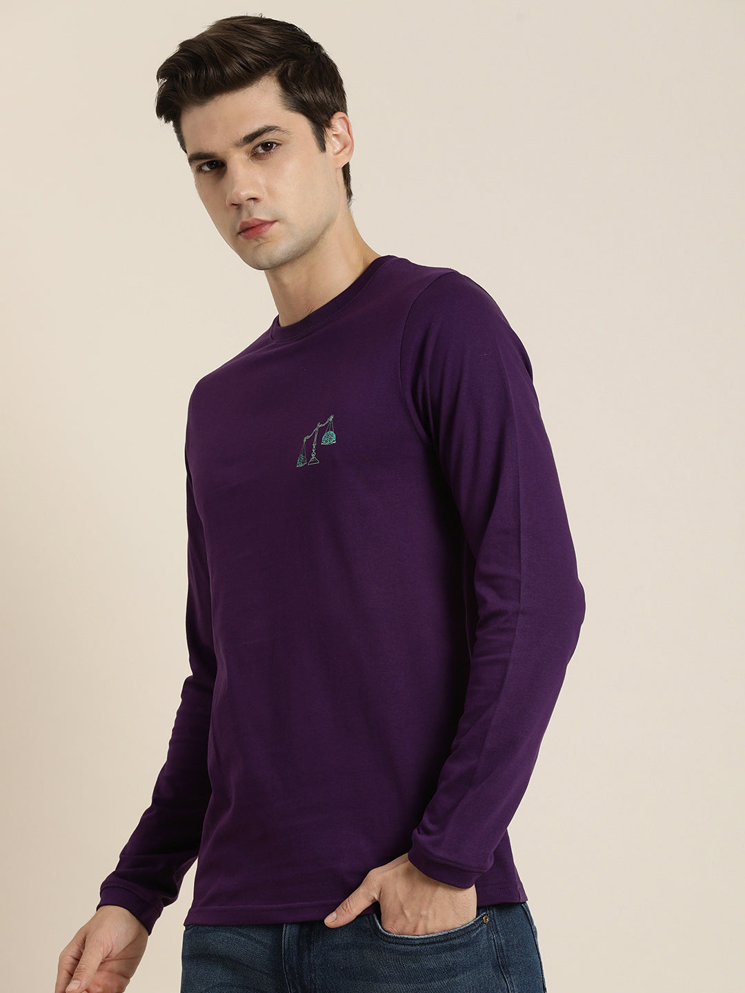 Mens Full Sleeve Round Neck Regular Fit T-Shirts
